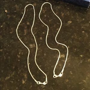 2 Sterling Silver Chains